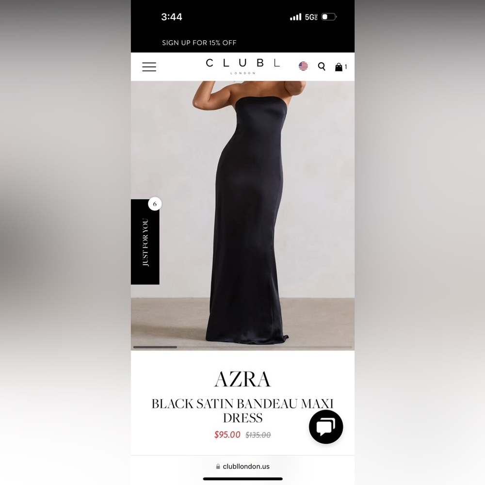 Club L London Black Maxi Slip Dress